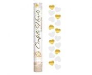 Konfetti białe złote serca ślub urodziny wesela 40 cm