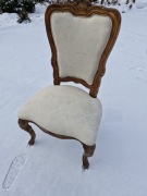 Krzesło Trony Stylowe Drewniane Zdobione Fotele