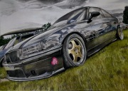 Rysunek auta/motocykla - format A2 z tłem