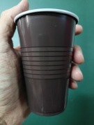 Kubek plastikowy brązowy, 200 ml do zimnych napojów, 20 szt.