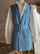 Niebieska elegancka długa kamizelka z paskiem Reserved ice blue 34 XS