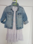 Sukienka i kurtka jeansowa r. 128