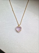 naszyjnik serce sercem ametyst ametystem stal nierdzewna chirurgiczna