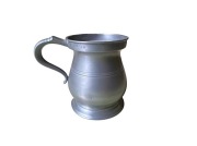 Stary cynowy kufel 1/2 pinta, z oznaczeniami