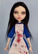 monster high lalka alice madness returns repaint ooak custom bjd