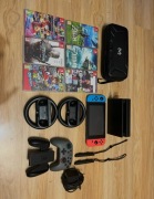 Nintendo Switch+zestaw akcesoriów+6gier