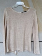 Mela Lover London S/M sweter dzianina pleciony beżowy