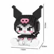 Klocki Kuromi Hello Kitty Figurka bez pudełka.