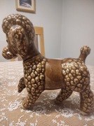 Figurka kamionka ceramika pudel PRL