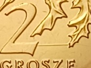 2gr grosze 2021 r. menniczy destrukt z nadlewką