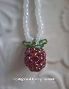 Naszyjnik handmade malinka różne kolory na wiosnę i lato