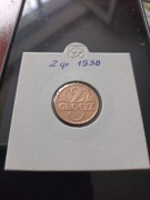 2 grosze 1938 w holderze 
