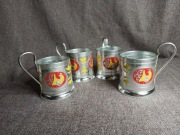 Zestaw radzieckie koszyczki na szklanki koszyczek kogut kurka wiejskie 