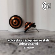 Kolczyki ETNA 19 - czarno-miedziane