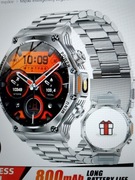 Nowy męski sportowy smartwatch bateria 800 mAh obudowa stop+branzoleta stal