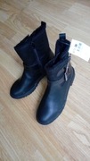 BOTKI DAMSKIE OCIEPLANE NOWE, zgrabne, na suwaki , rozmiar 37