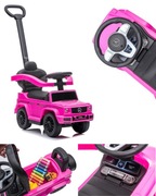 Jeździk samochód auto z pchaczem Mercedes Benz G350d fuksja