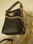 Torebka listonoszka skóra ekologiczna czarny