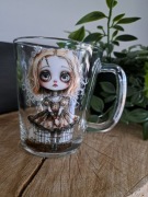 Szklanka kubek Handmade 300ml Tim Barton doll 