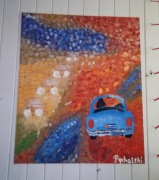 Obraz ręcznie malowany duży unikat