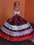 Suknia ,ubranko dla lalki barbie