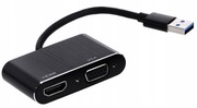 Konwerter USB 3.0 do HDMI VGA adapter karta graficzna PAWONIK