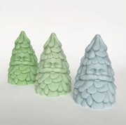 CHOINKA z TWARZĄ MIKOŁAJA Świąteczna forma silikonowa 10.6*8 do Świec Wosku