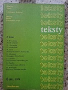 Teksty dwumiesięcznik nr 18 (6/1974) Heidegger; Narratologia; Historia idei