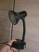 Klasyczna Lampka Biurkowa Czarna | Elastyczne Ramię | Sprawna + Żarówka