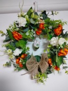 Wianek wielkanocny na drzwi handmade rękodzieło - ozdoba do domu. Unikat.