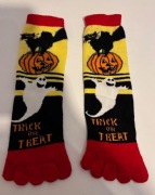 SKARPETY 5 PALCZASTE Halloween CZARNY KOT DYNIA DUCH 