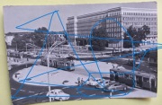 Warszawa-Rondo Alei Jerozolimskich i Nowego Świata-Foto pocztówka z obiegu 