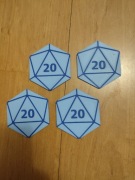 4x podstawki pod kubek szklankę kostka K20 d20 druk 3d