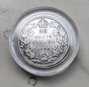 Kanada 25 Cent 1920 r Jerzy V srebro 800