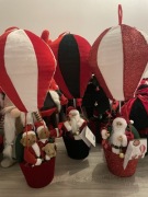 Mikołaj w balonie ozdoba świąteczną