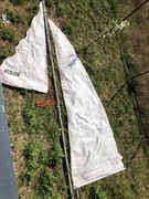 Maszt aluminiowy z wantami plus żagle