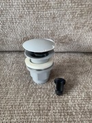 Nowy Srebrny Korek Klik Klak Przelewowy Umywalkowy 