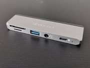 HUB USB-C Dodocool 6w1 DC79GY HDMI USB3,0 miniJack SD/microSD