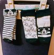 Skarpetki niemowlęce rozm. 19-22, 12-24 msc, Mickey, biało-granatowe NOWE