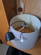 Lampa wisząca, pokój, kuchnia, abażur, klosz. Jasno szary. Tylko osobiście