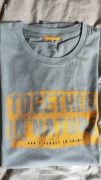 Camel Active szary 06 oliwkowy t-shirt rozm XL jak L nadruk na piersi 