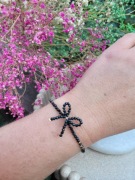 Bransoletka z turmalinu z kokardką Hand made