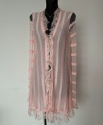 Szlafrok narzutka Vintage Rinascimento S/M różowy walentynki