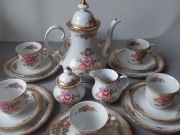 Winterling Bavaria-vintage serwis śniadaniowy.kwiaty.złocenie. 