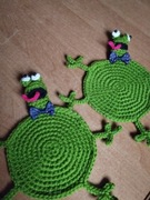 podkładki pod kubki - żaby