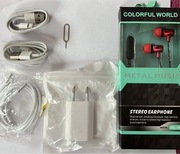 Zestaw ładowarka 2 z kabel typ c kabel aux pin kluczyk słuchawki nowe