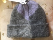 ZARA czapka beanie szaro-fioletowa