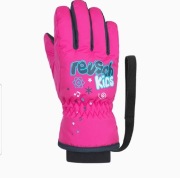 Rękawiczki narciarskie 98 Reusch Kids III pięciopalczaste różowe