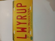 Tablica rejestracyjna replika New Mexico USA 30,5x15,5 cm posiada  wgniot 