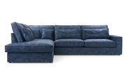 Niebieski lewostronny narożnik COBRA firmy Kinas Meble grupa tkanin - 2